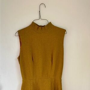 Vintage mod mustard yellow dress